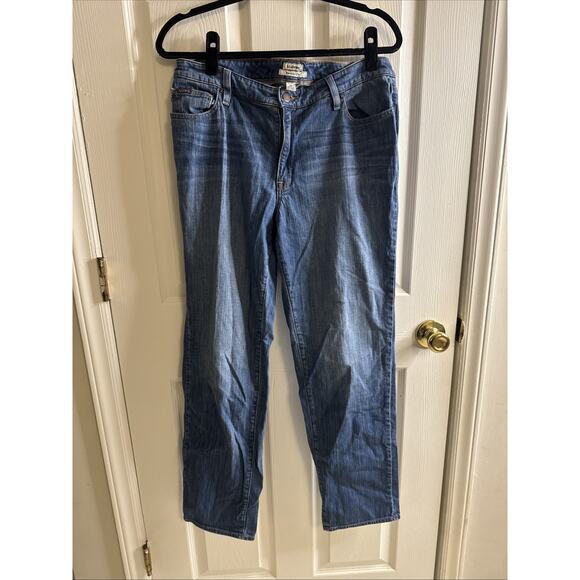 LL Bean Women's Jeans Favorite Fit Straight Size 12 Blue - Picture 1 of 9